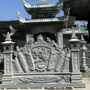 Cuốn thư đá chạm rồng