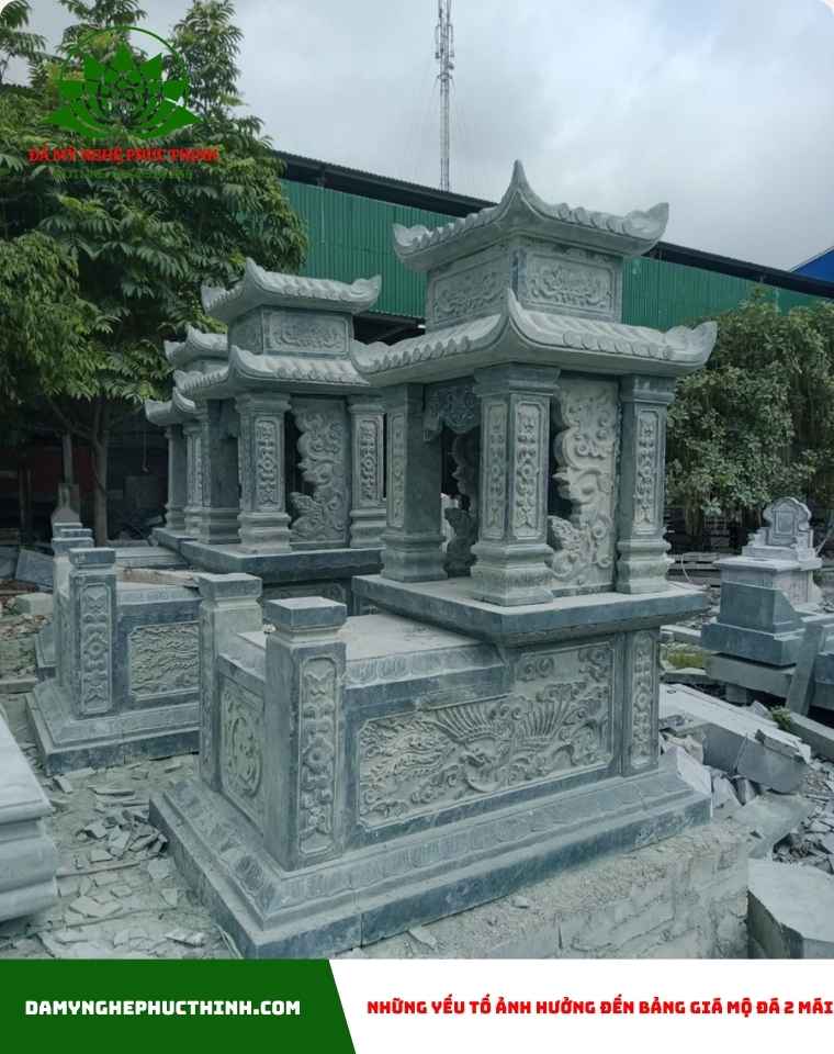 Những yếu tố ảnh hưởng đến bảng giá mộ đá 2 mái
