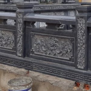 Lan can đá đen bề mặt nhẵn bóng