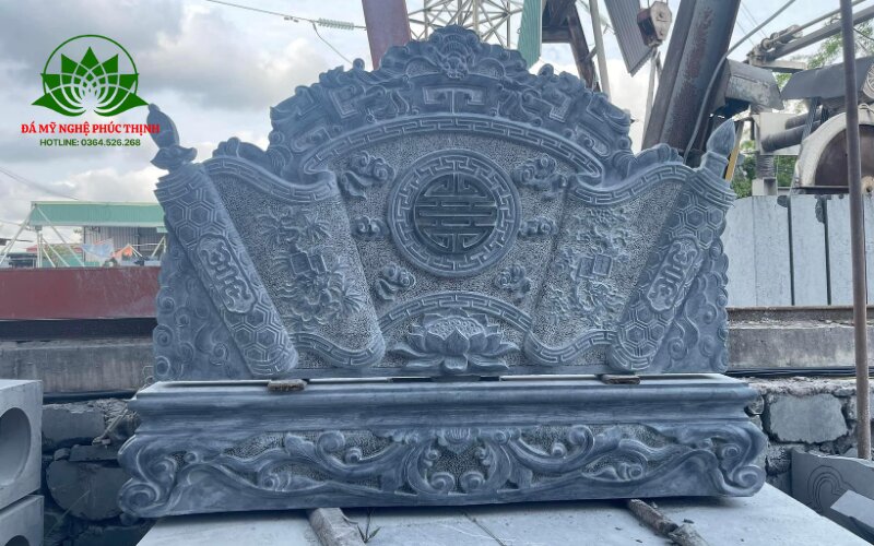 Mẫu cuốn thư đá đẹp - Chạm khắc chữ Thọ