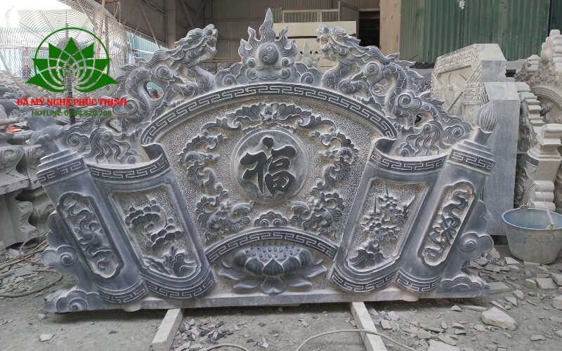 Mẫu cuốn thư đá đẹp đen Thanh Hóa