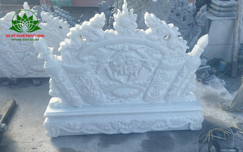 Mẫu cuốn thư đá trắng tinh khôi