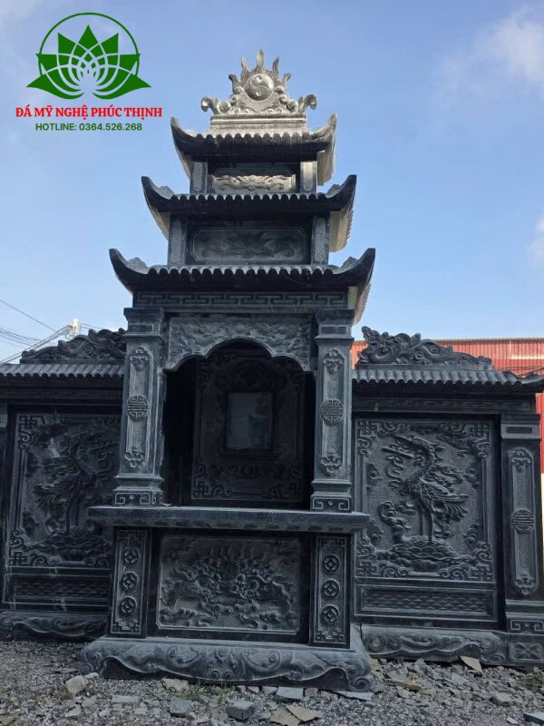 Lăng mộ đá xanh đen đẹp