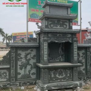 Lăng mộ đá xanh có cánh, mái vuông