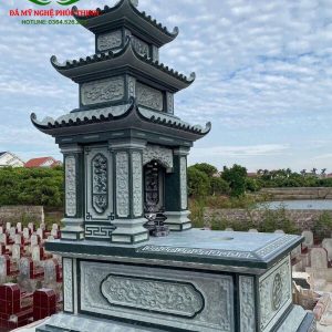 Lăng mộ đá xanh được ưa chuộng bởi độ bền và tính thẩm mỹ cao