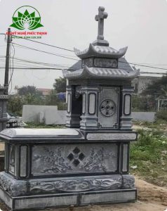 Mẫu mộ đá công giáo có mái