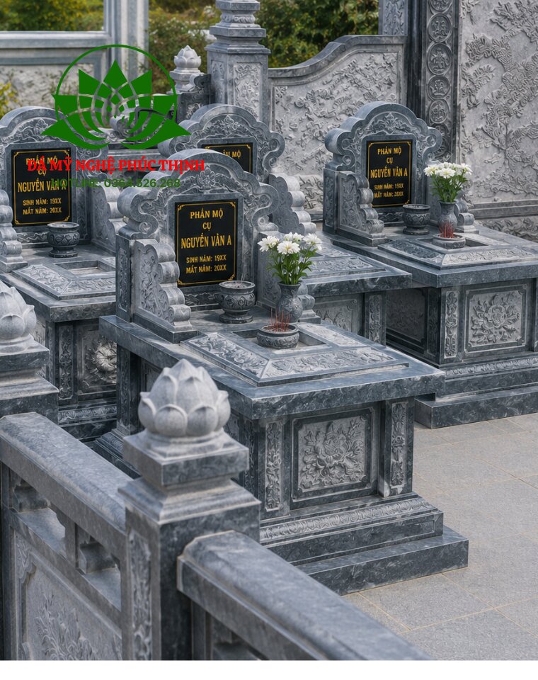 5 ngôi mộ đá xanh đen