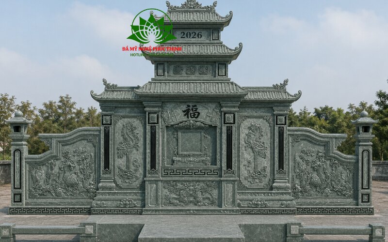 Phần mô phỏng mặt trước lăng