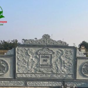 Cuốn thư đá nối liền lan can(mặt trước)
