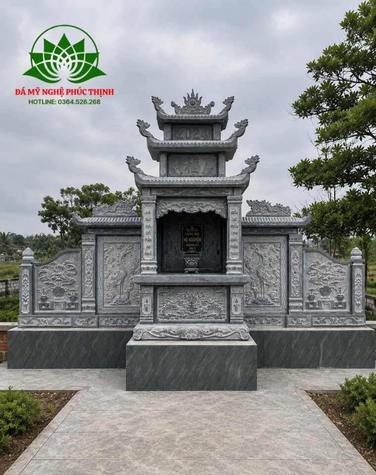 Lăng mộ đá xanh bền đẹp theo thời gian, tiết kiệm chi phí