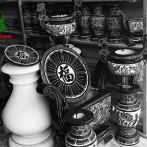 Mâm bồng đá chữ thọ