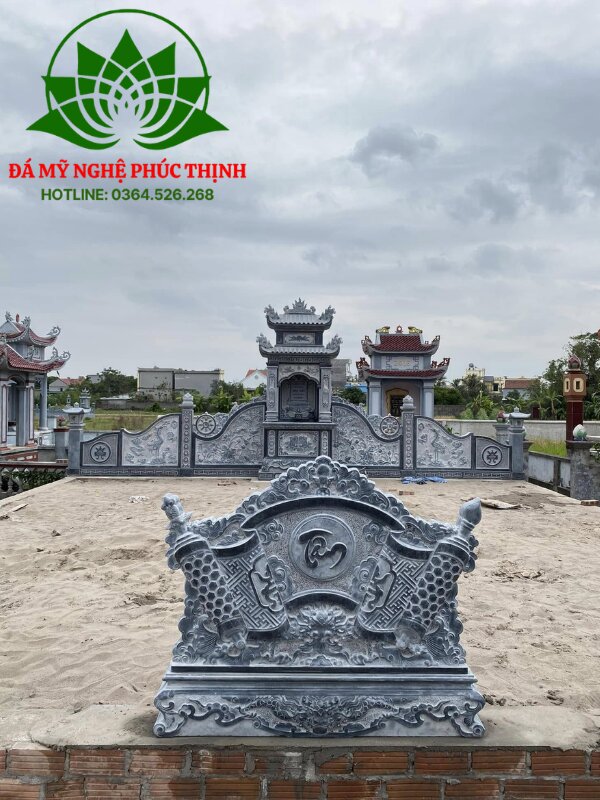 Thi công lăng mộ 2 mái