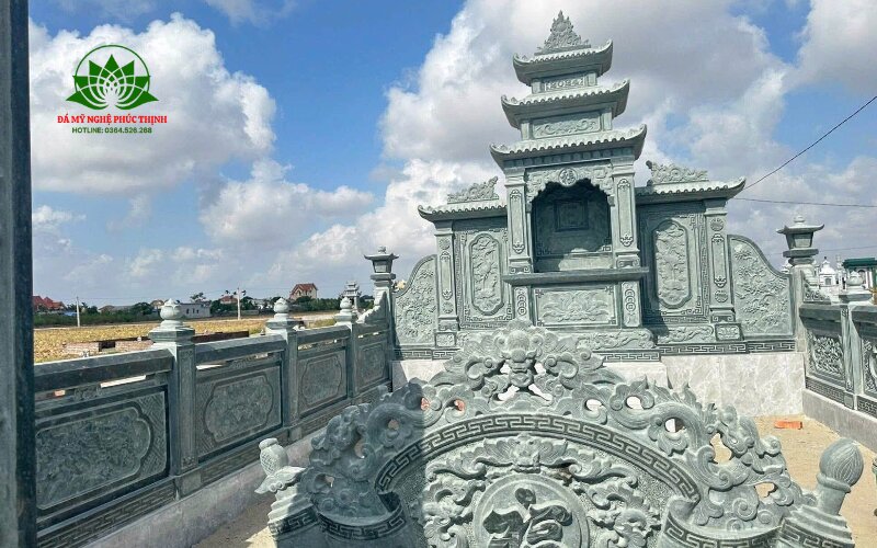 Mẫu lăng mộ đá xanh rêu đẹp