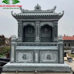 Mộ đá đôi chạm chữ Phúc