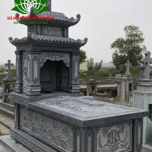 Mộ đá xanh đen Thanh Hóa cho người công giáo