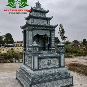 Mẫu Mộ Đá 3 Mái To