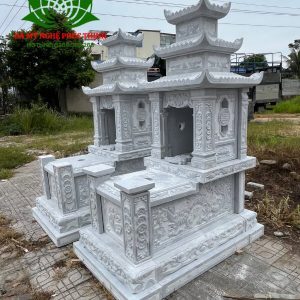 Mộ đá trắng 3 mái bằng