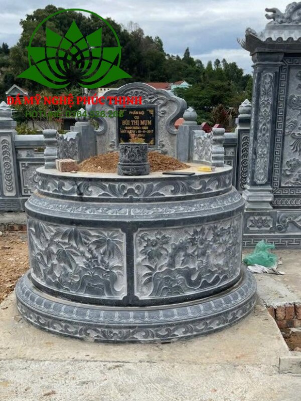 Mộ tròn đá xanh đen Thanh Hóa