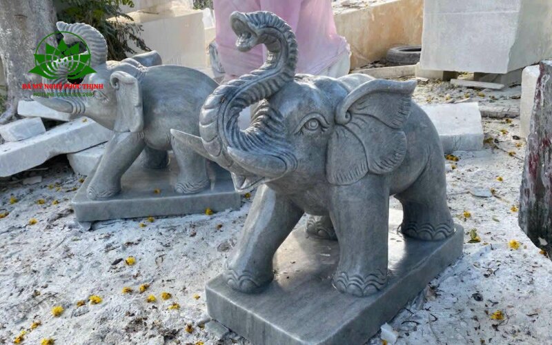 Tượng voi đá phong thủy bóng chấn trạch tốt Tượng voi đá phong thủy bóng chấn trạch tốt