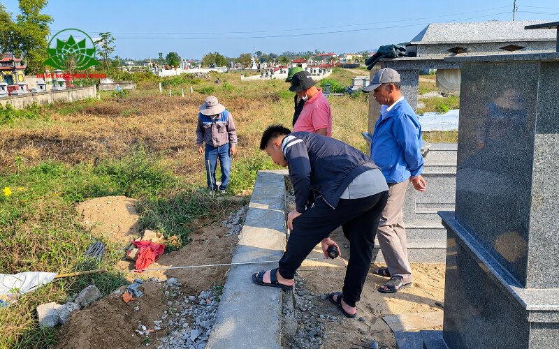 Cách tính diện tích khu lăng mộ trước khi đặt làm