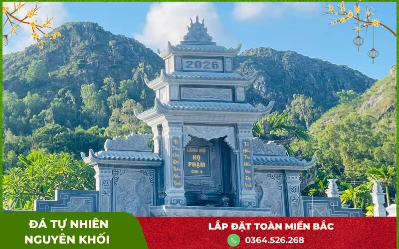 Chất liệu đá xanh rêu bền đẹp theo thời gian
