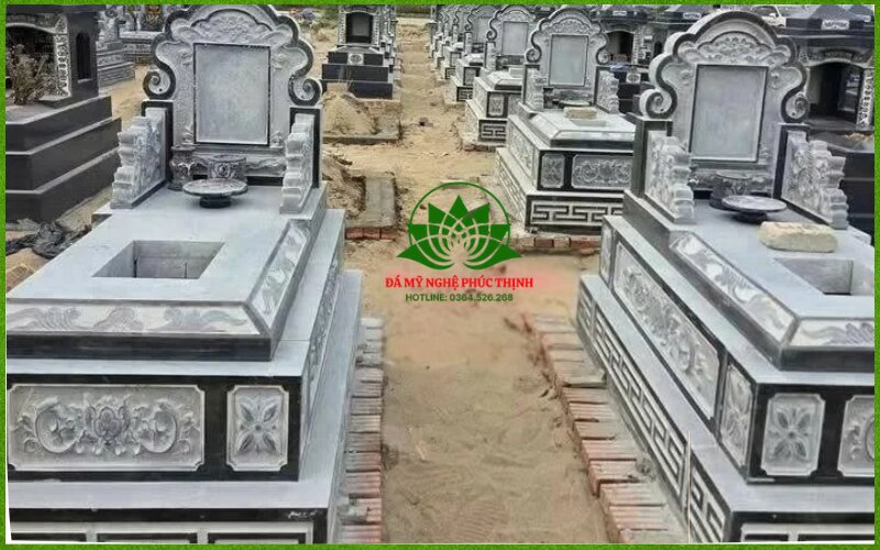 Cách bố trí nhiều ngôi mộ thành một hàng